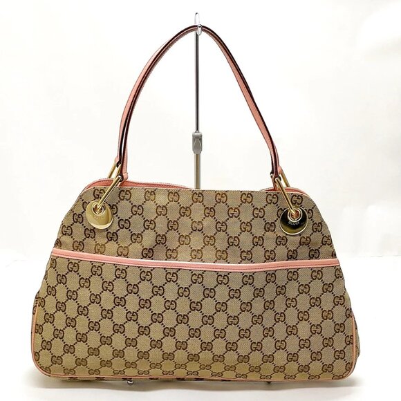 Gucci Tote Bag Brown Canvas 300-041125
